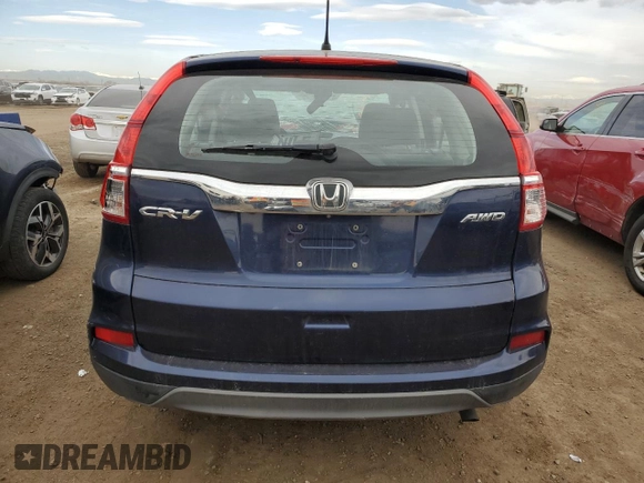 2015 Honda CR-V LX with VIN 2HKRM4H3XFH606824, listed as a Copart auction lot 52191145 with 148,720 mi miles and Salvage Title. Bid and sale history available at DreamBid. Image 6.