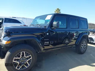 2024 Jeep Wrangler Sahara with VIN 1C4PJXEN9RW111214, listed as a IAAI auction lot 41653921 with 9,118 mi miles and . Bid and sale history available at carsss.com. Image 14.