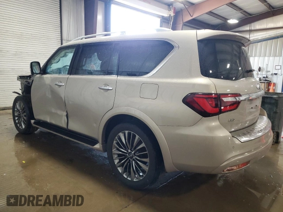 2021 Infiniti QX80 SENSORY with VIN JN8AZ2BE6M9273576, listed as a Copart auction lot 48598775 with 119,294 mi miles and Salvage Title. Bid and sale history available at carsss.com. Image 2.