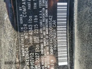 2013 Hyundai Genesis Coupe 2.0T z VIN KMHHT6KD2DU088542, wystawiony jako Copart lot #49716345 z przebiegiem 152 806 mil mil oraz Szkoda całkowita • Salvage title. Historia ofert i sprzedaży dostępna na DreamBid. Obrazek 14.