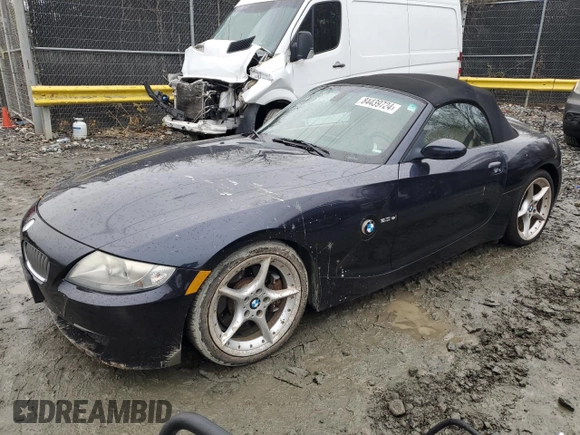2007 BMW Z4 3.0si with VIN 4USBU53507LX03571, listed as a Copart auction lot 84439724 with 93,308 mi miles and Clean title. Bid and sale history available at DreamBid. Image 1.