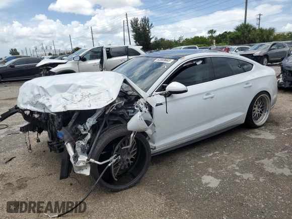 2018 Audi A5 Sportback Prestige with VIN WAUFNCF54JA010068, listed as a Copart auction lot 63569683 with 89,505 mi miles. Bid and sale history available at carsss.com. Image 1.