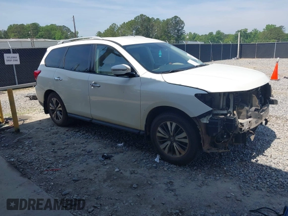 2017 Nissan Pathfinder SV z VIN 5N1DR2MNXHC622572, wystawiony jako IAAI lot #42144228 z przebiegiem 155 262 mil mil oraz . Historia ofert i sprzedaży dostępna na DreamBid. Obrazek 1.