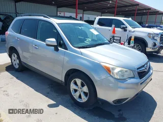 2014 Subaru Forester Premium with VIN JF2SJAEC0EH536553, listed as a IAAI auction lot 42341934 with 85,288 mi miles and . Bid and sale history available at DreamBid. Image 1.