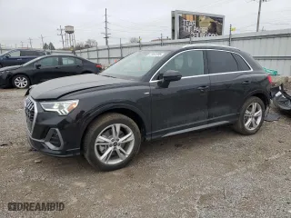 2024 Audi Q3 S line Premium with VIN WA1DECF38R1178343, listed as a Copart auction lot 41497595 with 2,316 mi miles and Salvage Title. Bid and sale history available at carsss.com. Image 1.