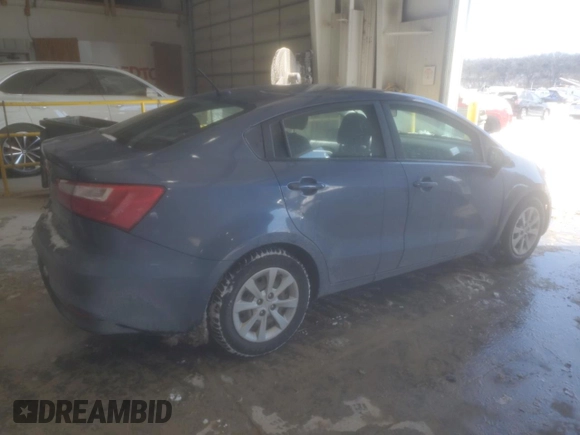 2016 Kia Rio LX with VIN KNADM4A31G6680582, listed as a Copart auction lot 46137275 with 162,608 mi miles and Salvage Title. Bid and sale history available at carsss.com. Image 3.