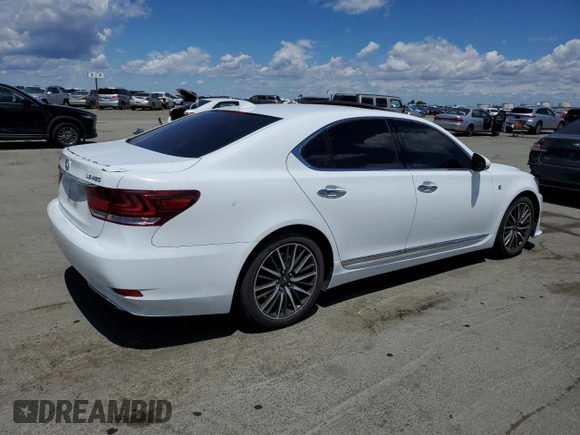 2015 Lexus LS 460 with VIN JTHBL5EF0F5136665, listed as a Copart auction lot 56854765 with 73,875 mi miles and Salvage title. Bid and sale history available at DreamBid. Image 3.