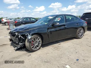 2023 Infiniti Q50 Red Sport 400 с VIN JN1FV7DR7PM590538, выставлен на аукционе Copart как лот 58616365 с пробегом 50 720 миль миль и Списание • Salvage title. История ставок и продаж доступна на DreamBid. Изображение 1.