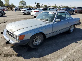 1984 Mercedes-Benz 380 with VIN WDBBA45A5EA014653, listed as a Copart auction lot 48423055 with 107,383 mi miles and Clean Title. Bid and sale history available at carsss.com. Image 1.