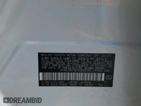 2014 Lexus LS 460 z VIN JTHCL5EF5E5022213, wystawiony jako Copart lot #55564585 z przebiegiem 176 053 mil mil oraz Szkoda całkowita • Salvage title. Historia ofert i sprzedaży dostępna na DreamBid. Obrazek 12.
