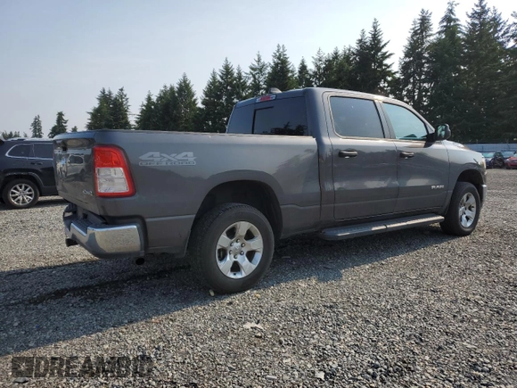2021 Ram 1500 Tradesman with VIN 1C6SRFNM4MN500773, listed as a Copart auction lot 61540325 with 131,004 mi miles and Salvage title. Bid and sale history available at DreamBid. Image 3.