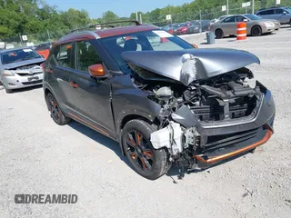 2018 Nissan Kicks SV with VIN 3N1CP5CUXJL512635, listed as a IAAI auction lot 42425990 with 54,362 mi miles and . Bid and sale history available at DreamBid. Image 1.