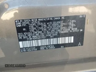 2012 Toyota RAV4 with VIN 2T3BF4DV0CW231937, listed as a Copart auction lot 59006495 with 159,838 mi miles and Salvage title. Bid and sale history available at DreamBid. Image 12.