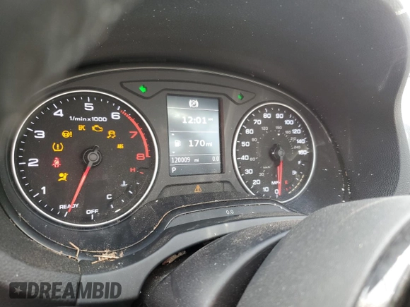 2016 Audi A3 Premium with VIN WAUA7GFF4G1002355, listed as a Copart auction lot 56908755 with 120,009 mi miles and Salvage title. Bid and sale history available at DreamBid. Image 9.