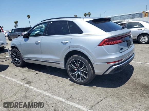 2022 Audi Q8 Premium Plus with VIN WA1EVBF18ND034572, listed as a Copart auction lot 57704485 with 28,246 mi miles and Salvage title. Bid and sale history available at DreamBid. Image 2.