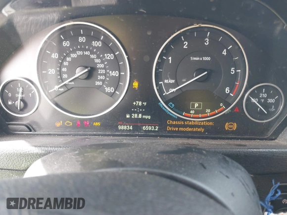 2014 BMW 3 Series 328d xDrive with VIN WBA3D5C53EF147095, listed as a IAAI auction lot 40740496 with 98,834 mi miles. Bid and sale history available at carsss.com. Image 7.