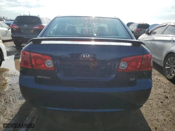 2008 Kia Optima LX with VIN KNAGE123285239090, listed as a Copart auction lot 51044935 with 113,934 mi miles and Salvage Title. Bid and sale history available at carsss.com. Image 6.
