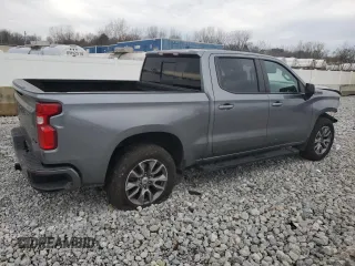 2021 Chevrolet Silverado 1500 RST with VIN 1GCUYEED7MZ121094, listed as a Copart auction lot 80499534 with 45,058 mi miles and Salvage Title. Bid and sale history available at carsss.com. Image 3.