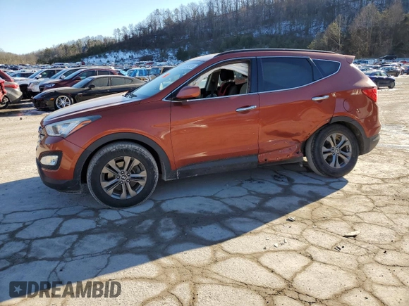 2014 Hyundai Santa Fe Sport with VIN 5XYZU3LB7EG185515, listed as a Copart auction lot 42679185 with 140,742 mi miles and Salvage Title. Bid and sale history available at carsss.com. Image 1.