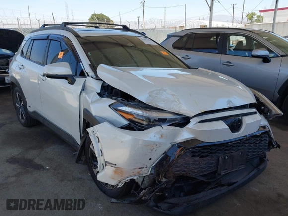 2023 Toyota Corolla Cross Hybrid S with VIN 7MUFBABG1PV003149, listed as a IAAI auction lot 42643400 with 109,657 mi miles and . Bid and sale history available at DreamBid. Image 1.