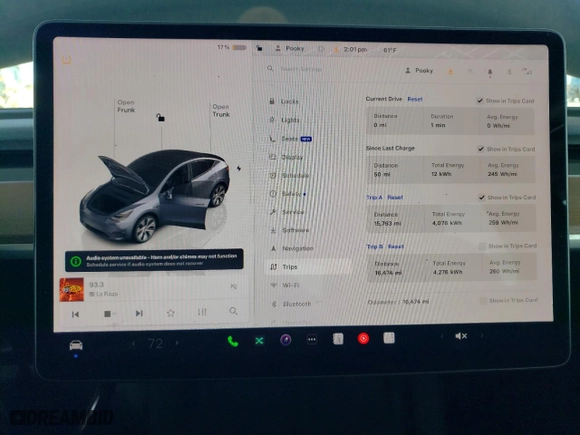 2023 Tesla Model Y Long Range with VIN 7SAYGDEEXPA137582, listed as a Copart auction lot 46869265 with 16,474 mi miles and Salvage Title. Bid and sale history available at carsss.com. Image 9.