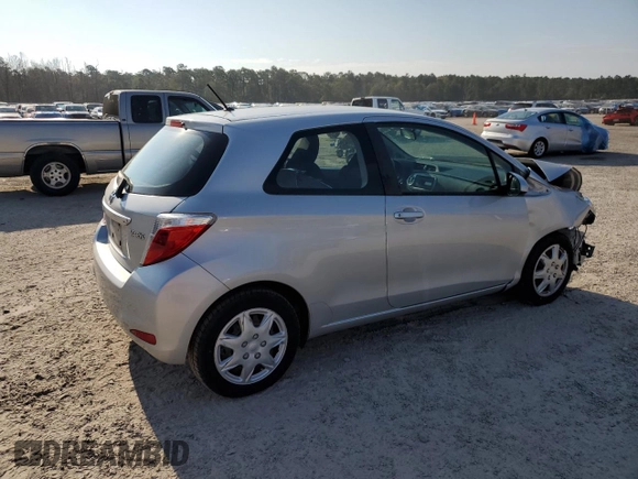 2014 Toyota Yaris L with VIN VNKJTUD30EA006137, listed as a Copart auction lot 72061304 with 104,664 mi miles and Salvage Title. Bid and sale history available at carsss.com. Image 3.