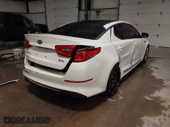 2015 Kia Optima SXL Turbo with VIN 5XXGR4A67FG395283, listed as a IAAI auction lot 41277314 with 171,473 mi miles and . Bid and sale history available at DreamBid. Image 4.
