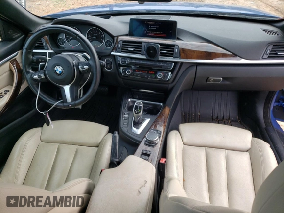 2015 BMW 4 Series 435i with VIN WBA3T3C58FP738896, listed as a Copart auction lot 80750474 with 105,430 mi miles and Salvage Title. Bid and sale history available at carsss.com. Image 8.
