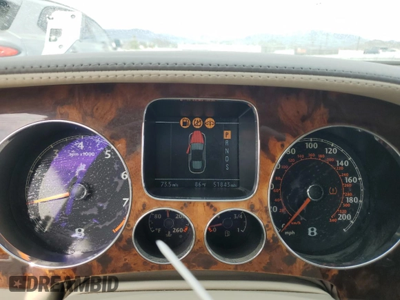 2007 Bentley Flying Spur z VIN SCBBR93W77C040445, wystawiony jako Copart lot #47378215 z przebiegiem 51 843 mil mil oraz Szkoda całkowita • Salvage title. Historia ofert i sprzedaży dostępna na DreamBid. Obrazek 9.
