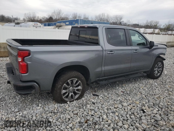 2021 Chevrolet Silverado 1500 RST with VIN 1GCUYEED7MZ121094, listed as a Copart auction lot 80499534 with 45,058 mi miles and Salvage Title. Bid and sale history available at carsss.com. Image 3.
