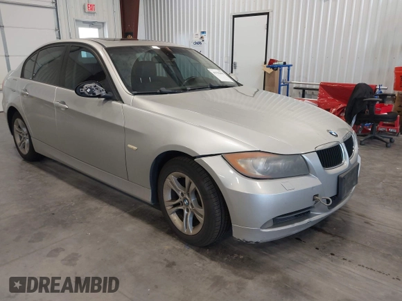 2008 BMW 3 Series 328xi with VIN WBAVC93598K040387, listed as a IAAI auction lot 42796696 with Not provided miles and . Bid and sale history available at DreamBid. Image 1.