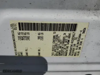 2017 Nissan Maxima SR with VIN 1N4AA6AP2HC408967, listed as a Copart auction lot 48702115 with 0 mi miles and Non Repairable. Bid and sale history available at carsss.com. Image 13.
