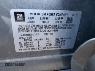 2022 Buick Encore GX Select with VIN KL4MMESL2NB116235, listed as a Copart auction lot 75438574 with 22,253 mi miles and Salvage title. Bid and sale history available at DreamBid. Image 13.