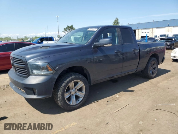 2015 Ram 1500 Sport z VIN 1C6RR7HT3FS584242, wystawiony jako Copart lot #57354125 z przebiegiem Nie podano mil oraz Szkoda całkowita • Salvage title. Historia ofert i sprzedaży dostępna na DreamBid. Obrazek 1.