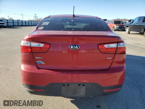 2015 Kia Rio LX with VIN KNADM4A37F6463794, listed as a Copart auction lot 46858735 with 164,081 mi miles and Salvage Title. Bid and sale history available at carsss.com. Image 6.