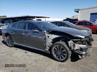 2018 Lexus LS with VIN JTHBYLFF1J5000266, listed as a Copart auction lot 77130624 with 36,312 mi miles and Salvage title. Bid and sale history available at DreamBid. Image 4.