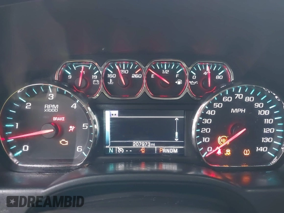 2016 Chevrolet Silverado 1500 LTZ with VIN 3GCUKSEC5GG343533, listed as a IAAI auction lot 41202553 with 207,973 mi miles and . Bid and sale history available at DreamBid. Image 7.