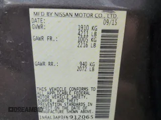 2015 Nissan Altima SL with VIN 1N4AL3AP3FN912065, listed as a Copart auction lot 49301075 with 179,522 mi miles and Salvage Title. Bid and sale history available at DreamBid. Image 13.