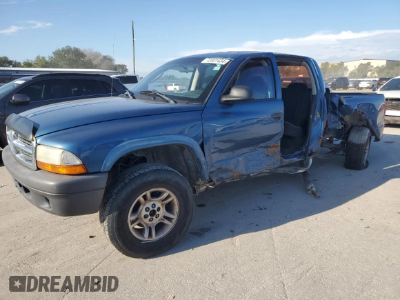 2004 Dodge Dakota Sport with VIN 1D7HG38N14S770031, listed as a Copart auction lot 72001434 with 131,547 mi miles and Salvage Title. Bid and sale history available at DreamBid. Image 1.