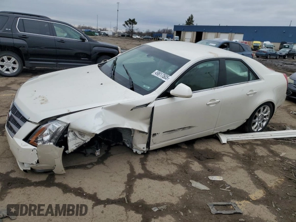 2008 Cadillac CTS AWD w/1SB with VIN 1G6DS57V380188537, listed as a Copart auction lot 49817505 with 38,950 mi miles and Clean Title. Bid and sale history available at carsss.com. Image 1.