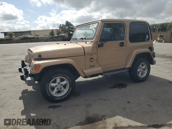 1999 Jeep Wrangler Sahara with VIN 1J4FY49S3XP441051, listed as a Copart auction lot 50946175 with 112,884 mi miles and Salvage Title. Bid and sale history available at carsss.com. Image 1.