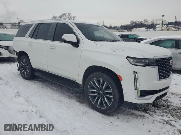 2021 Cadillac Escalade Premium Luxury with VIN 1GYS4BKL4MR414197, listed as a Copart auction lot 88093605 with 63,196 mi miles and Salvage title. Bid and sale history available at DreamBid. Image 4.