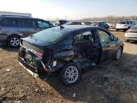 2019 Toyota Prius L Eco with VIN JTDKARFU0K3087758, listed as a Copart auction lot 49034575 with 148,334 mi miles and Salvage Title. Bid and sale history available at carsss.com. Image 3.