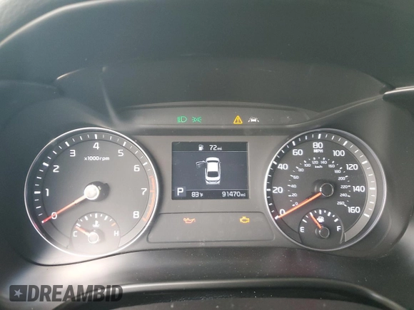 2019 Kia Forte LXS with VIN 3KPF24AD1KE020166, listed as a Copart auction lot 61613545 with 91,470 mi miles and Salvage title. Bid and sale history available at DreamBid. Image 9.