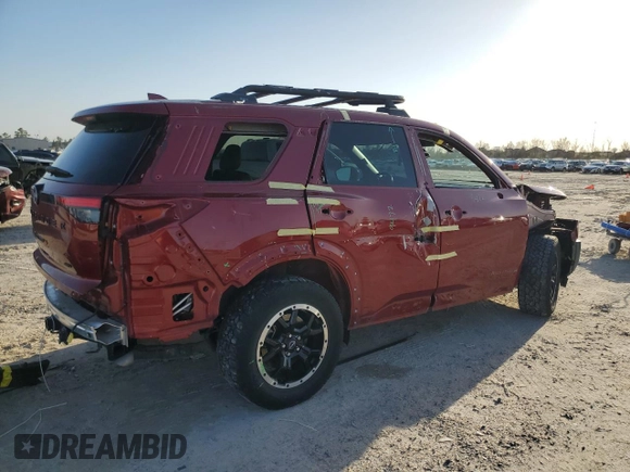 2023 Nissan Pathfinder Rock Creek with VIN 5N1DR3BD7PC219423, listed as a Copart auction lot 47657865 with 47,187 mi miles and Salvage title. Bid and sale history available at DreamBid. Image 3.