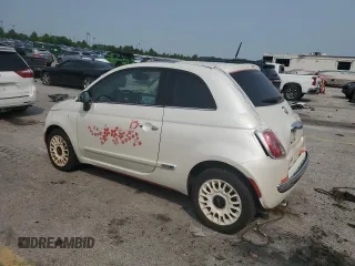 2012 FIAT 500 Lounge with VIN 3C3CFFCR9CT127351, listed as a Copart auction lot 59026495 with 78,147 mi miles and Salvage title. Bid and sale history available at DreamBid. Image 2.