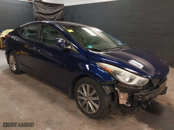 2014 Hyundai Elantra SE with VIN 5NPDH4AE4EH477343, listed as a IAAI auction lot 42050161 with 127,686 mi miles. Bid and sale history available at carsss.com. Image 1.