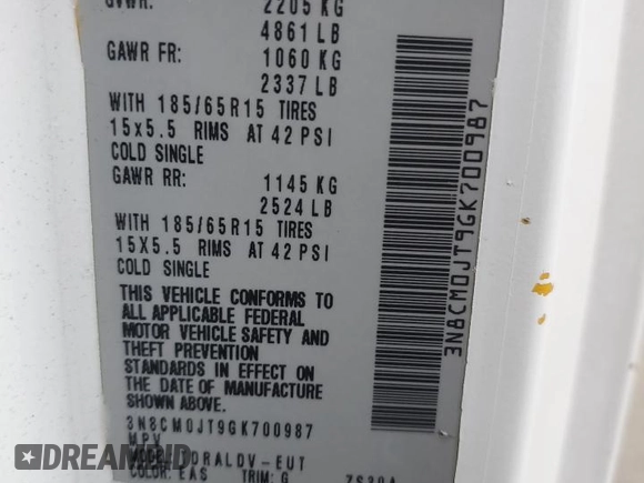 2016 Nissan NV200 z VIN 3N8CM0JT9GK700987, wystawiony jako Copart lot #47824775 z przebiegiem 292 743 mil mil oraz Tytuł czysty. Historia ofert i sprzedaży dostępna na DreamBid. Obrazek 14.
