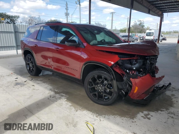 2024 Chevrolet Traverse AWD RS with VIN 1GNEVLKS6RJ237498, listed as a Copart auction lot 44130205 with 0 mi miles and Salvage Title. Bid and sale history available at carsss.com. Image 4.