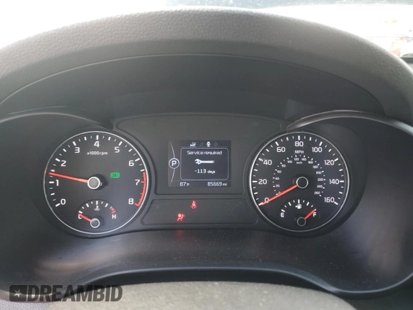 2018 Kia Optima S with VIN 5XXGT4L36JG225848, listed as a Copart auction lot 55527605 with 85,669 mi miles and Salvage title. Bid and sale history available at DreamBid. Image 9.